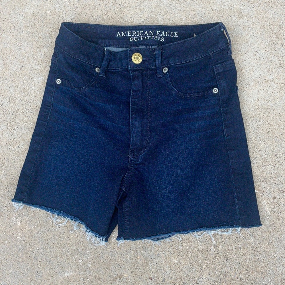American Eagle Super Stretch Cut Off Jean Shorts!  4